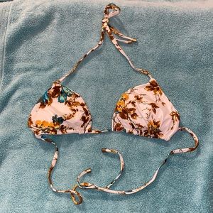 Floral bikini top